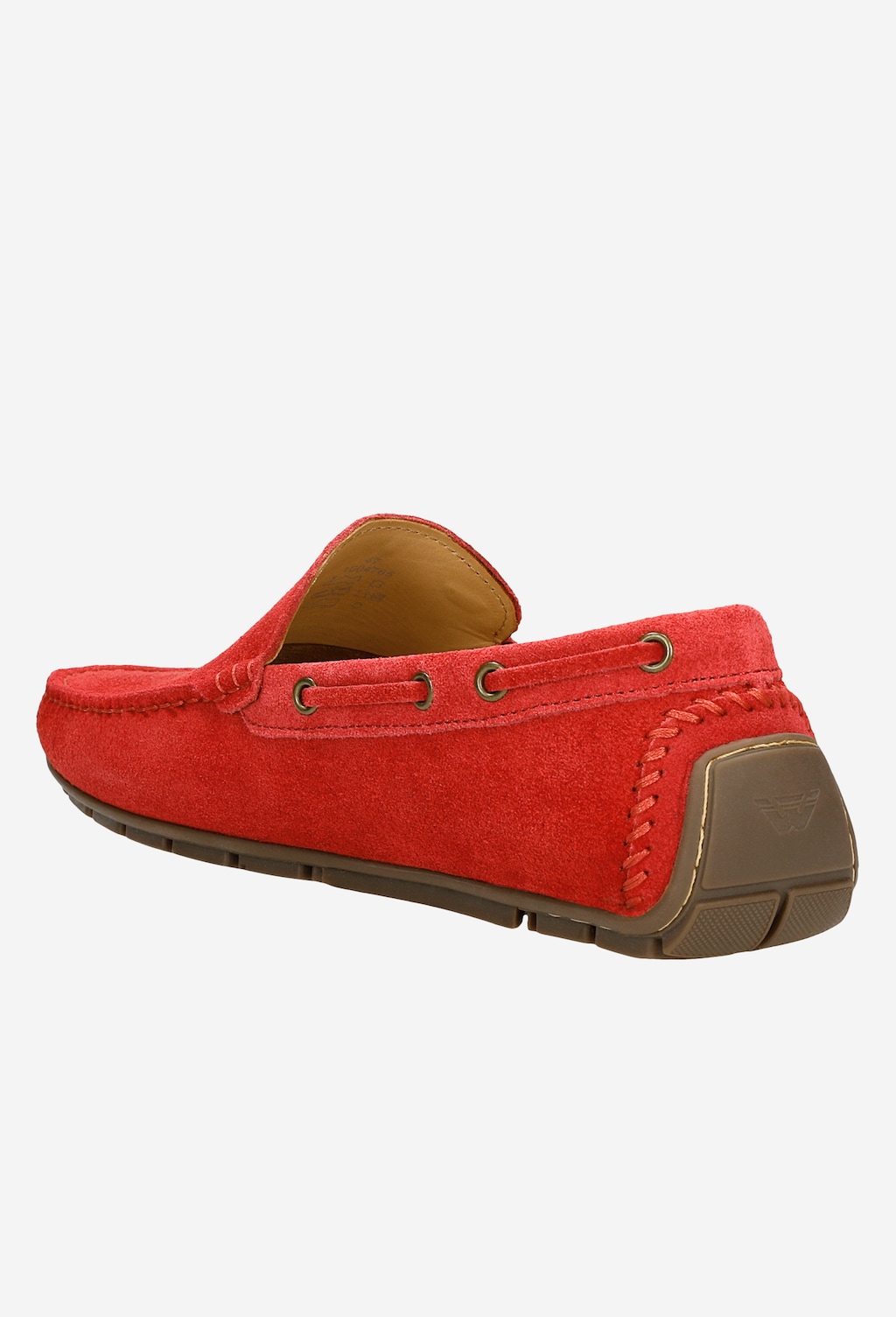 Originálne červené pánske poltopánky z velúrovej kože 10047-65 Widok 3