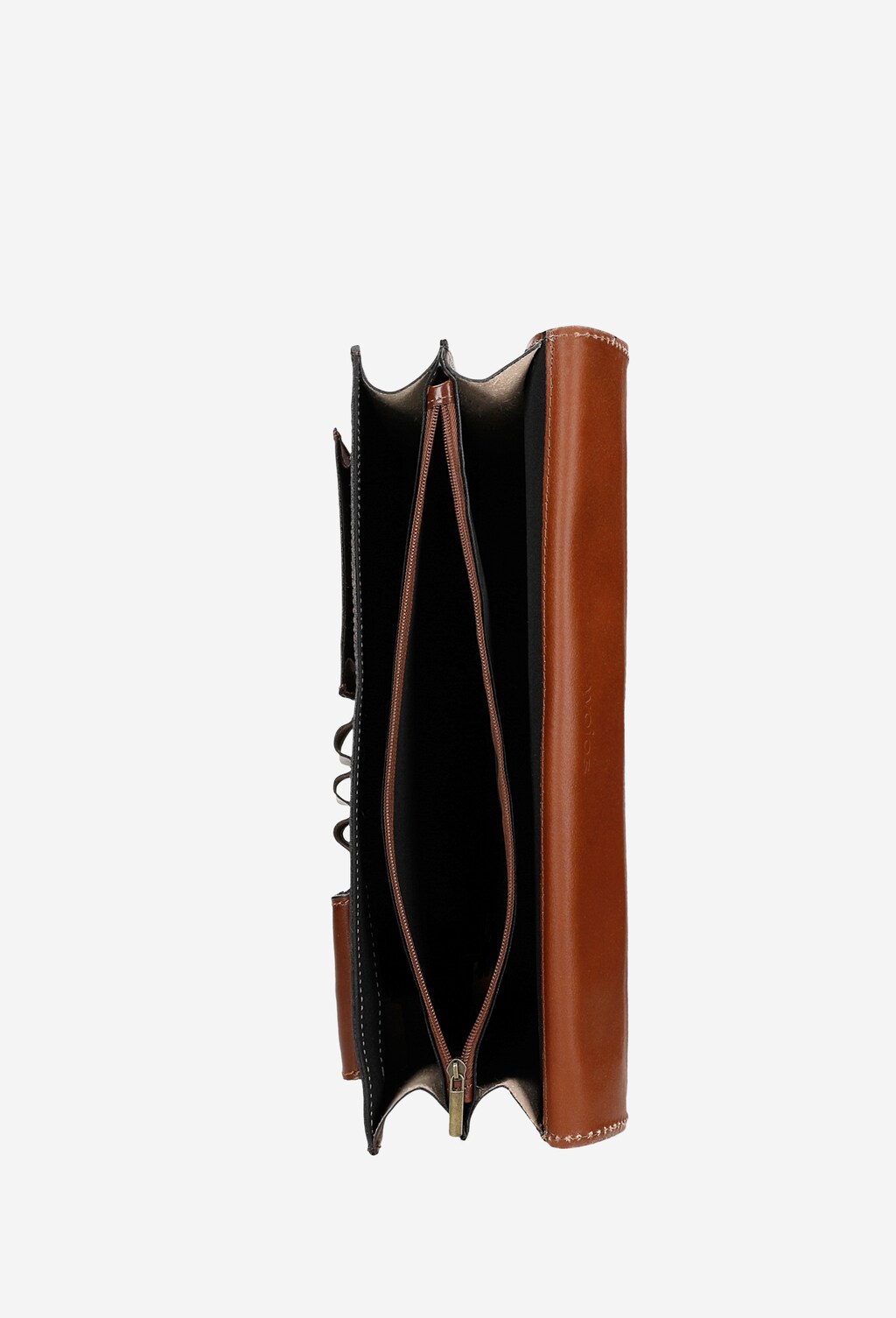 Brązowa teczka męska z gładkiej skóry 90005-52 Widok 6