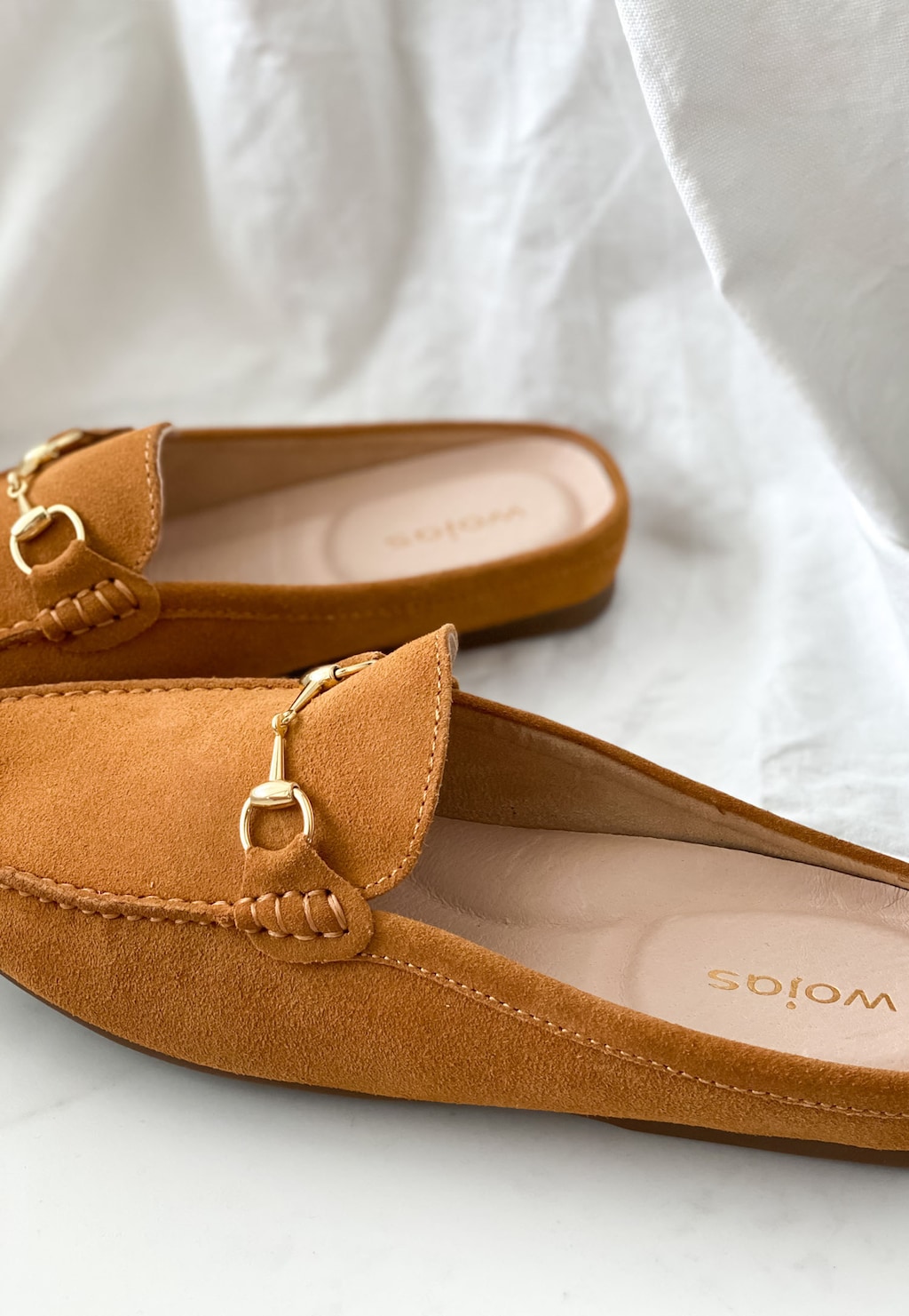 Svetlohnedé letné šľapky dámske z prírodnej kože 74033-63 Widok 7