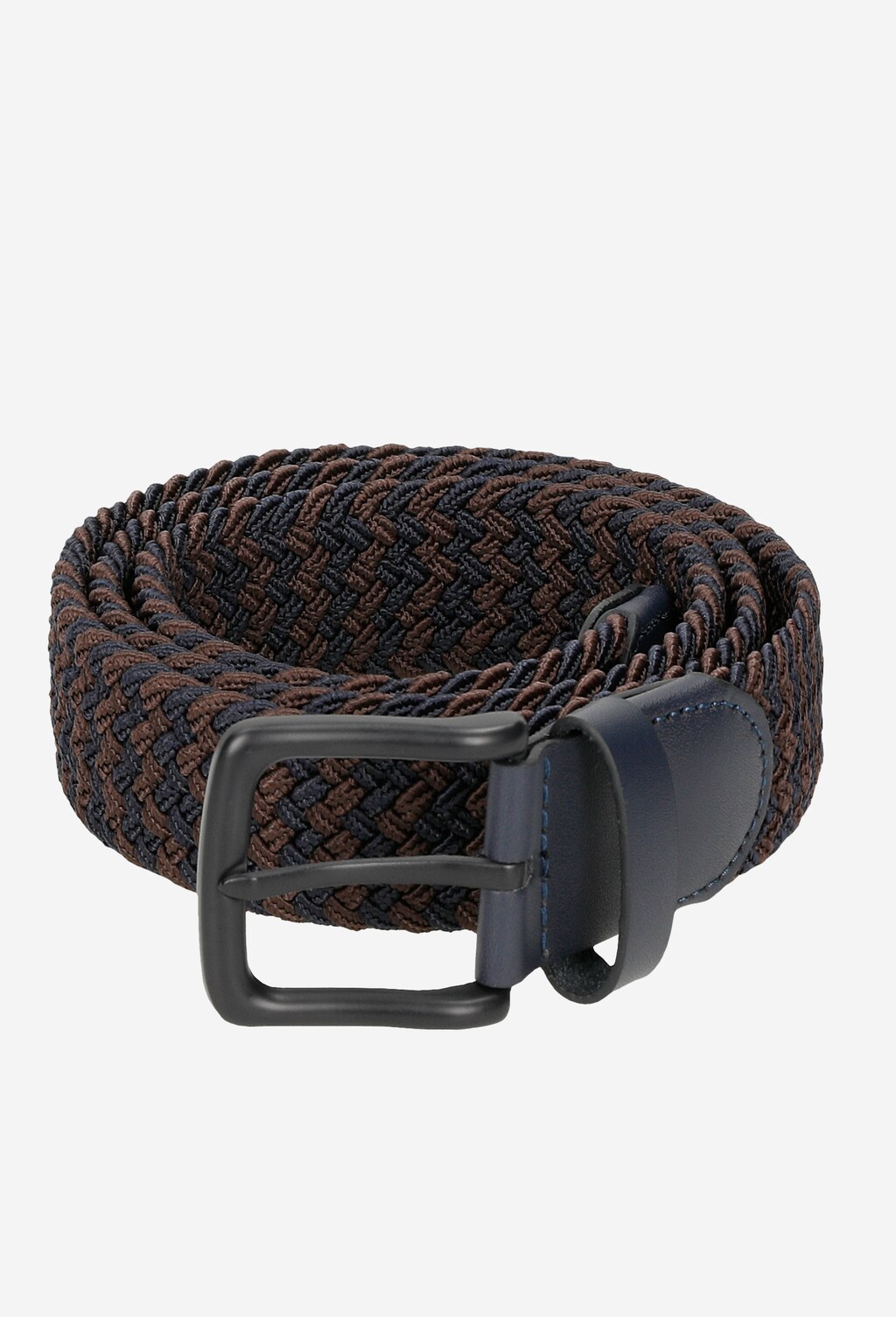 Brązowo granatowy pasek męski parciany 93035-82 Widok 5