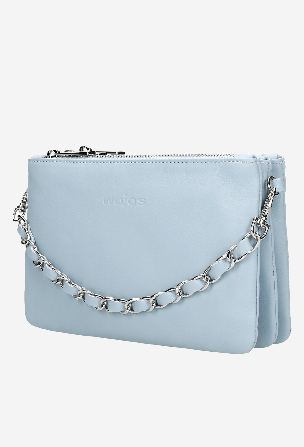 Něžná světle modrá dámská kabelka z kvalitní kůže 80116-56 Widok 3