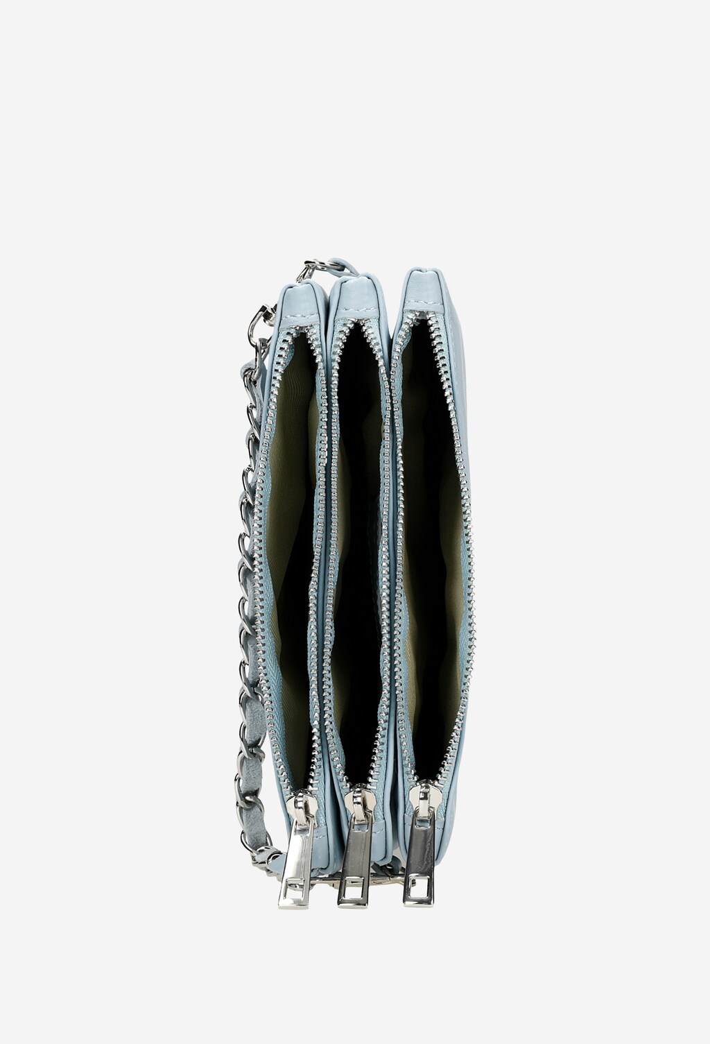 Něžná světle modrá dámská kabelka z kvalitní kůže 80116-56 Widok 6