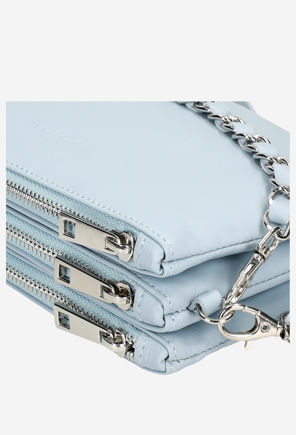 Něžná světle modrá dámská kabelka z kvalitní kůže 80116-56 Widok 7