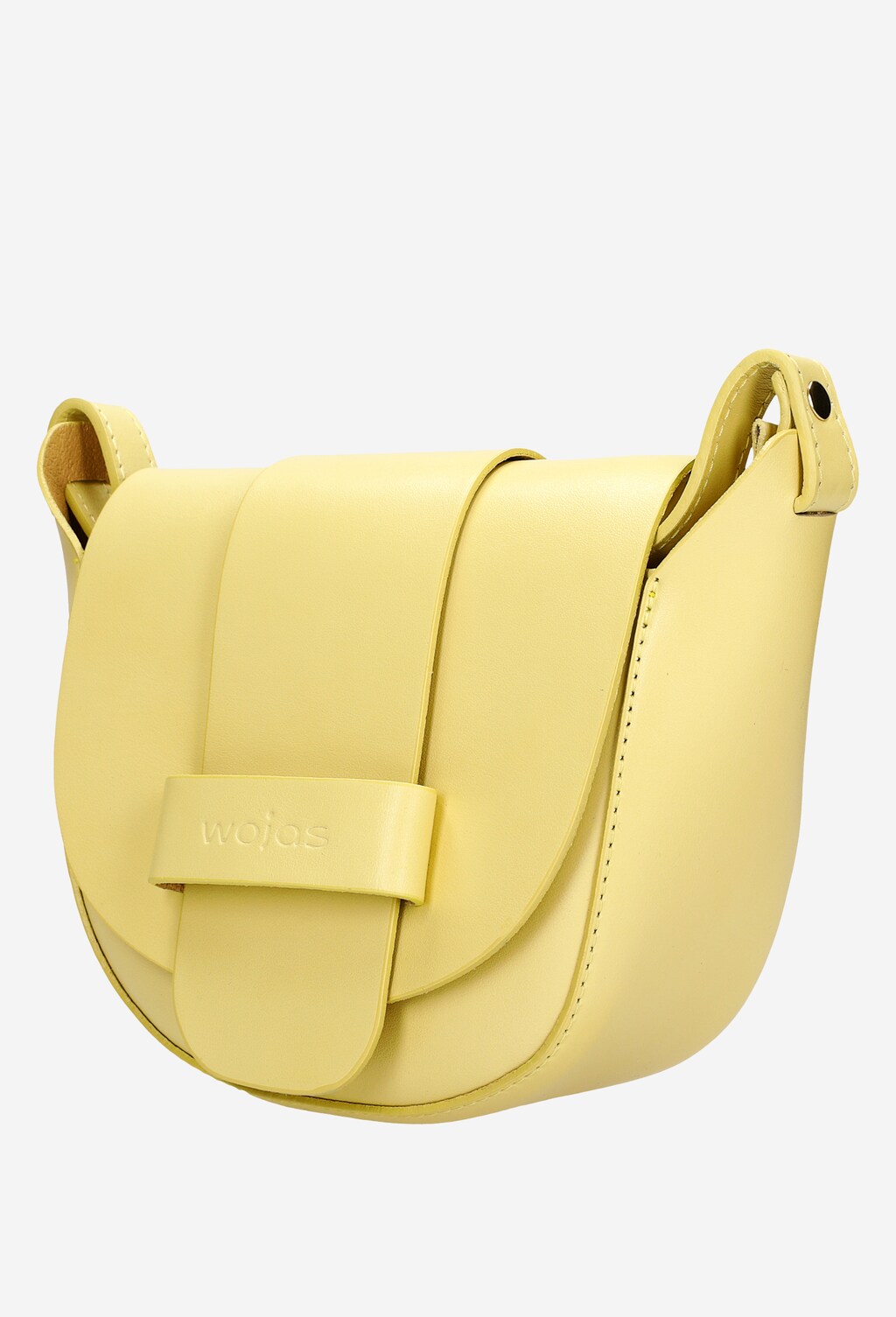 Żółta skórzana torebka damska na wiosnę 9816-57 Widok 3