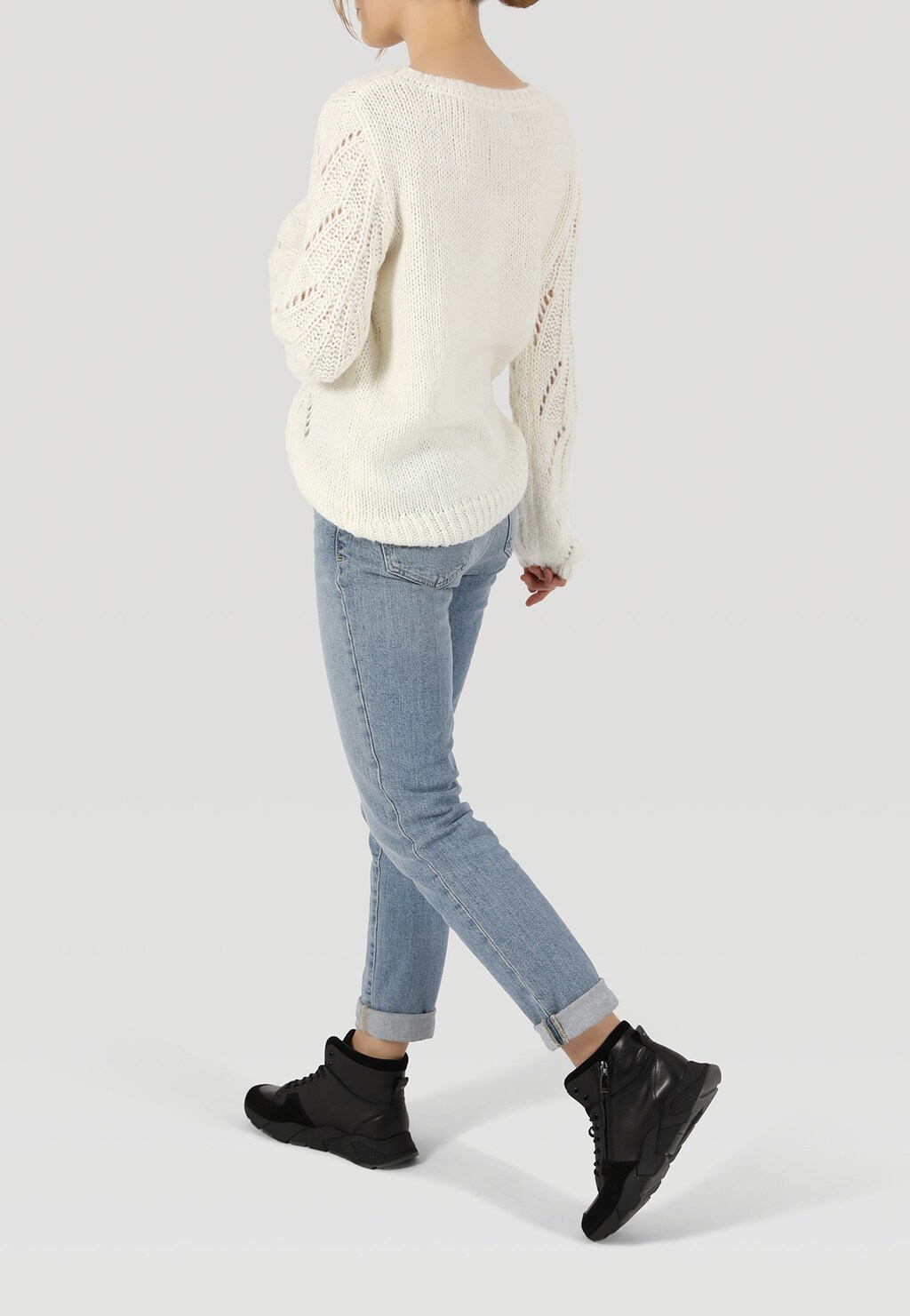 Dámske poltopánky na šnurovanie do chladných dní 64030-71 Widok 1