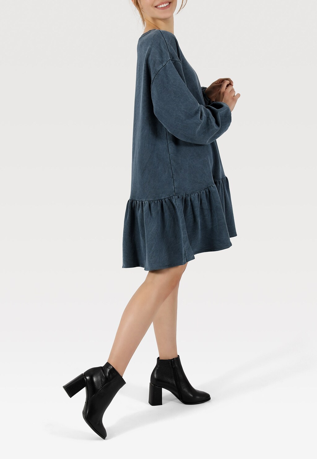 Kožené členkové čižmy na opätku nielen na každý deň 55044-51 Widok 1