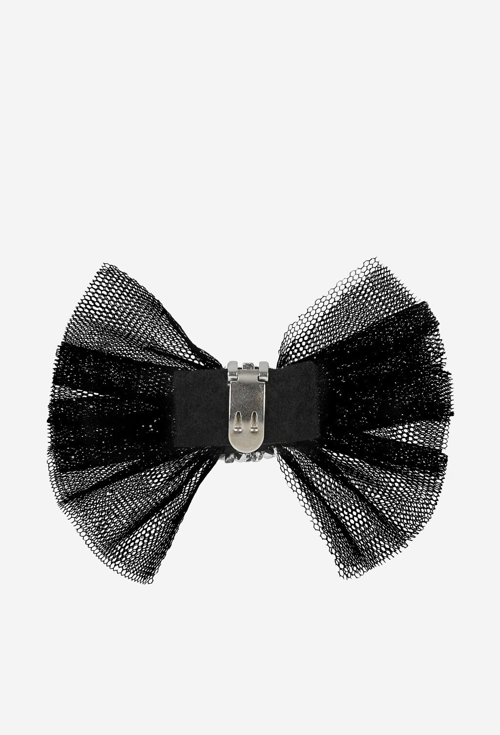 Czarne kokardki do obuwia z paskiem ozdobionym kryształkami  98503-81 Widok 4