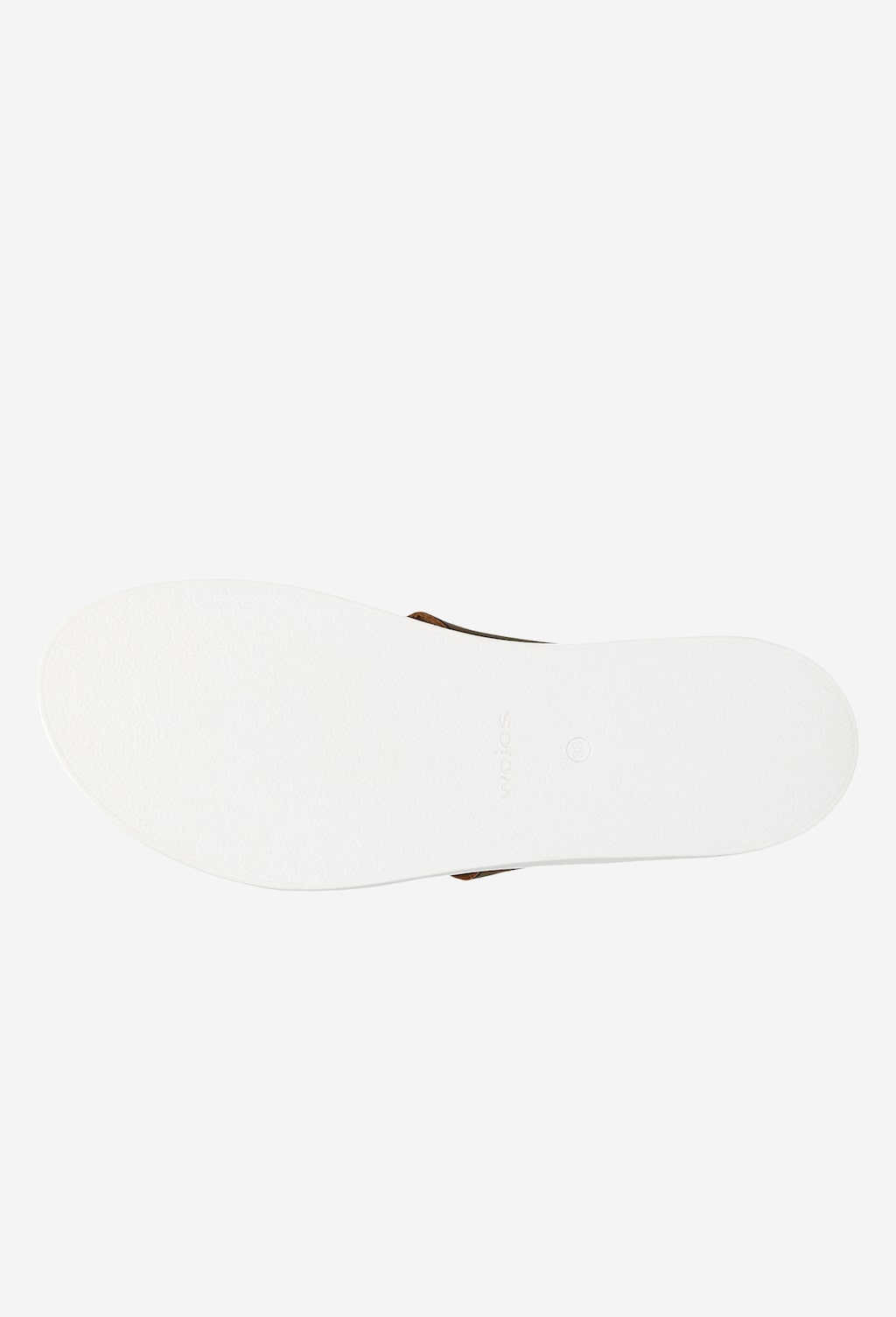 Hnědé kožené dámské žabky s bílou podrážkou  74044-52 Widok 6