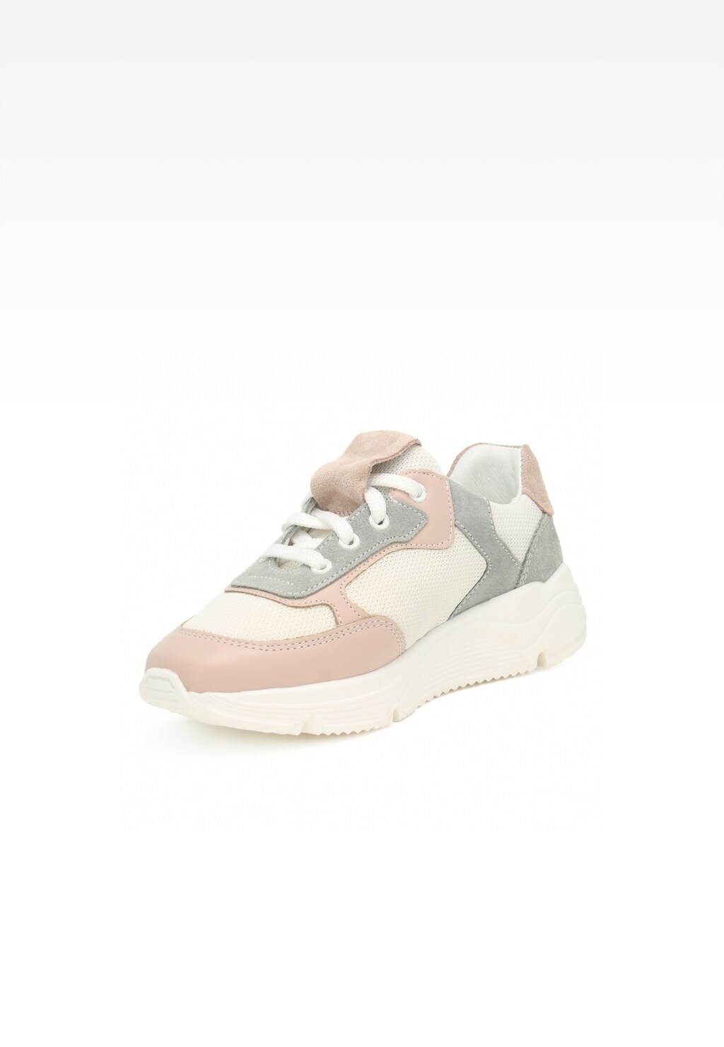 Półbuty Wojas x Bartek 8300275, dla dziewcząt, różowo-szary Widok 3