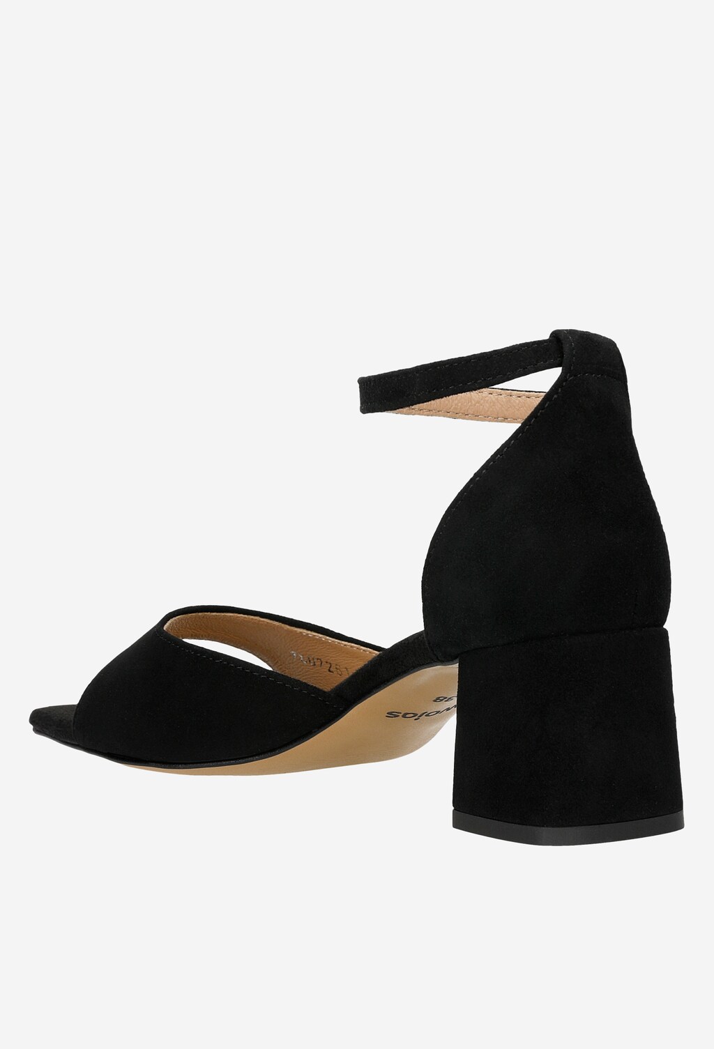 Čierne dámske sandále na nízkom opätku na letné dni 76072-61 Widok 4