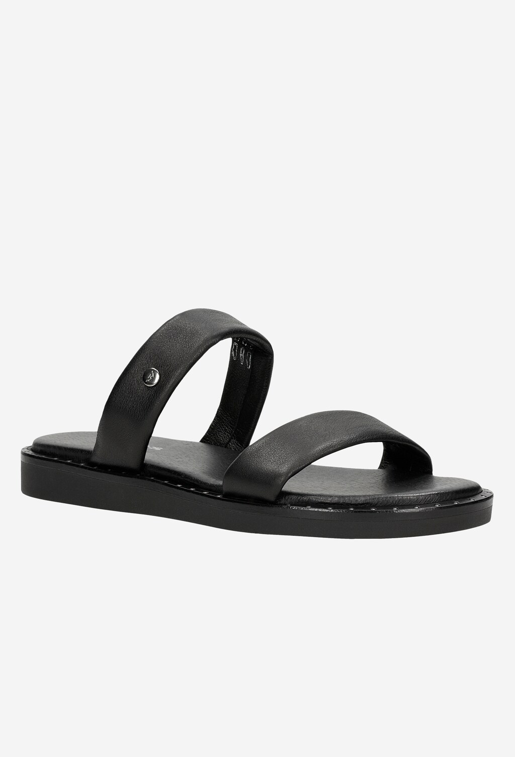 Černé dámské žabky z kvalitní hladké kůže 74001-51 Widok 3