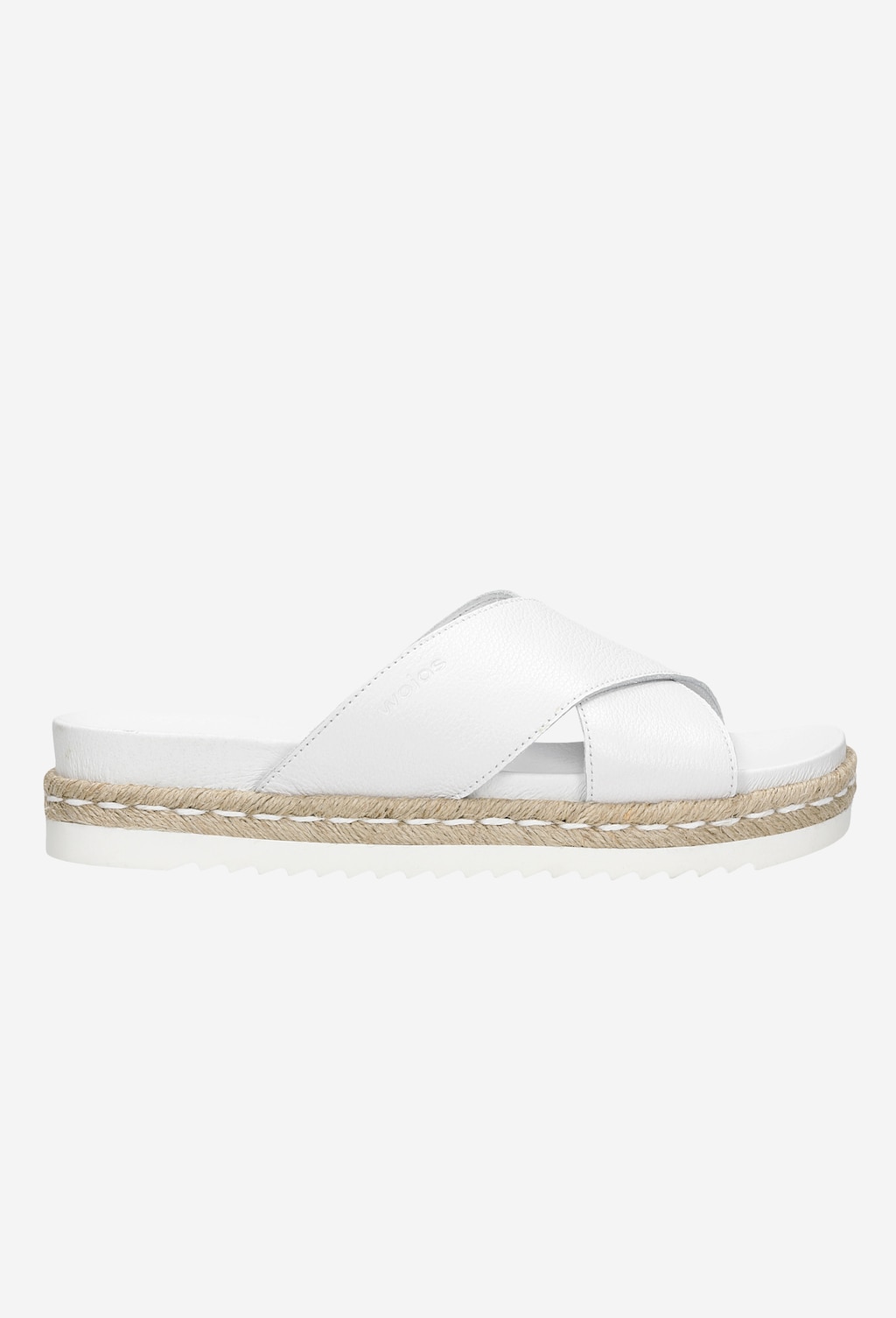 Trendy biele letné šľapky dámske vyrobené z kože 74035-59 Widok 2