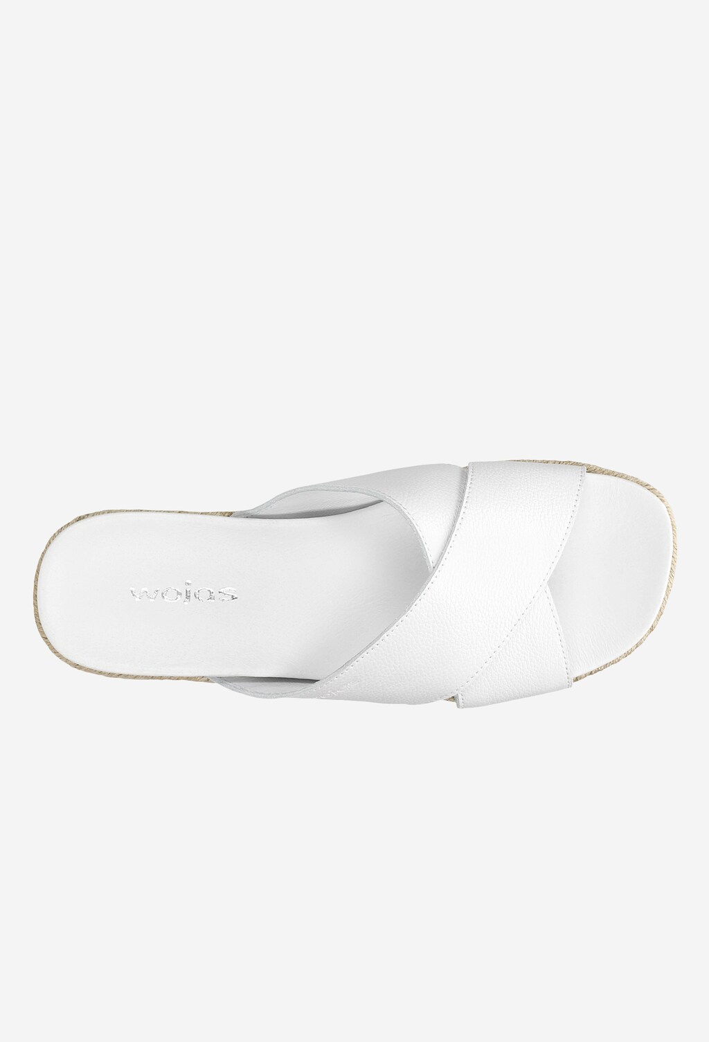 Trendy biele letné šľapky dámske vyrobené z kože 74035-59 Widok 5
