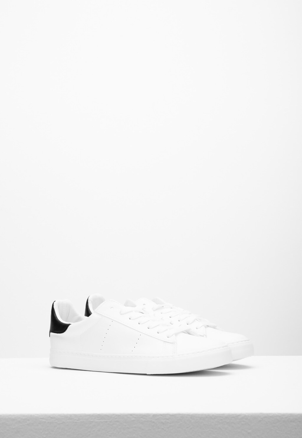 Trendy bílo-černé polobotky pánské s plochou podrážkou WJS10001-50 Widok 3