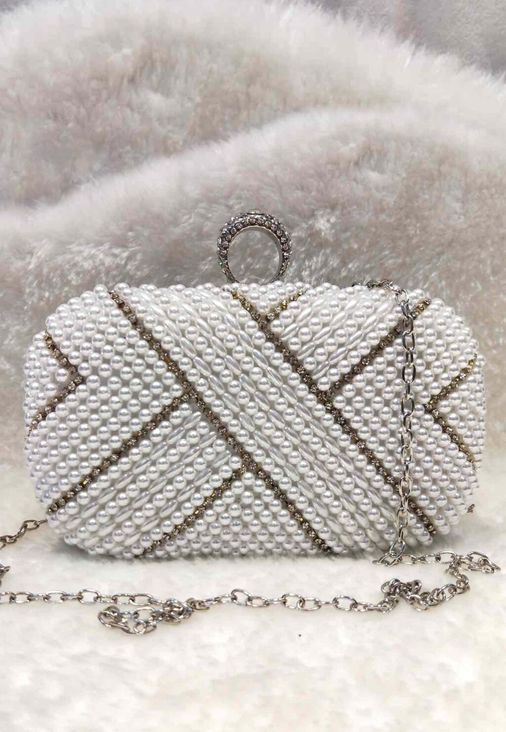 WJS torebka damska z białymi perełkami WJS76029-19 Widok 1