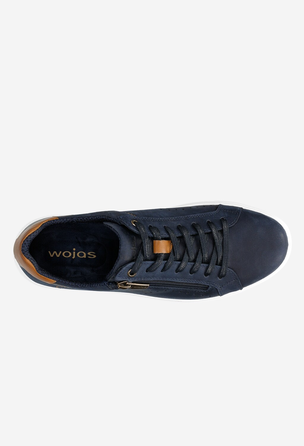 Granatowe trampki męskie z ozdobnym zamkiem 10096-56 Widok 5