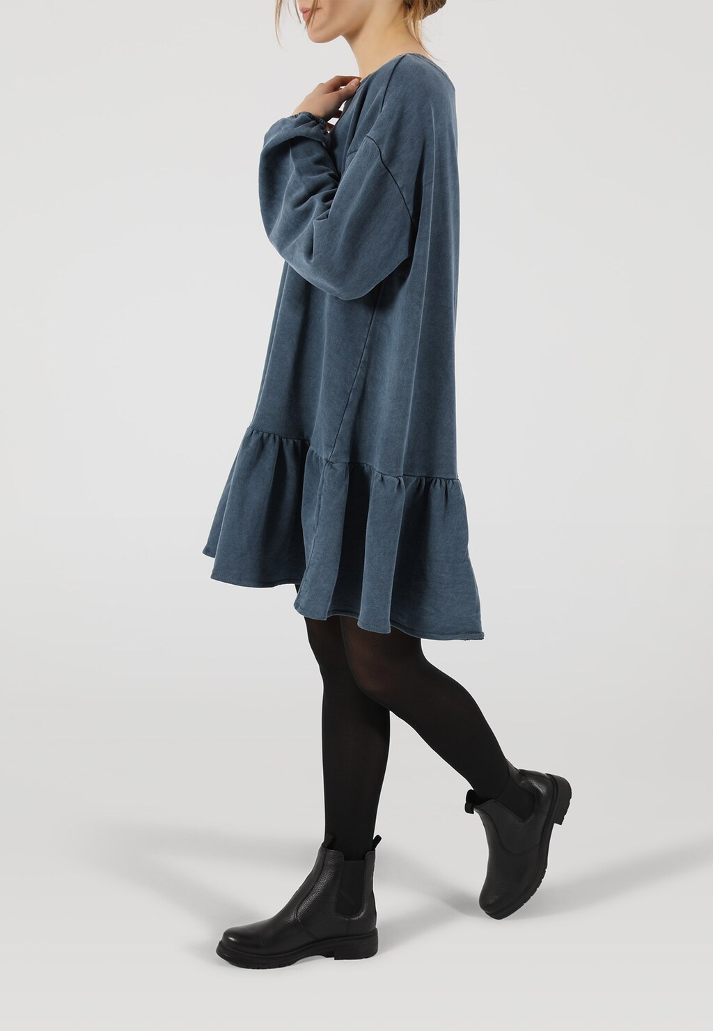 Členkové topánky z lícovej kože a podšívkou z vlny 55093-51 Widok 7