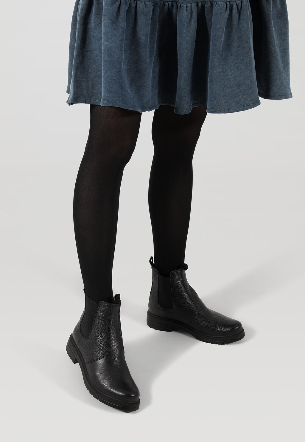 Členkové topánky z lícovej kože a podšívkou z vlny 55093-51 Widok 8