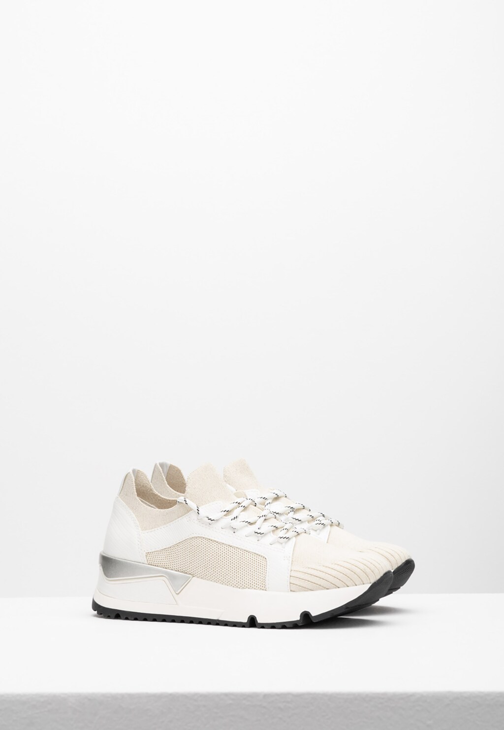 WJS beżowo-białe sneakersy damskie WJS64016-74 Widok 3