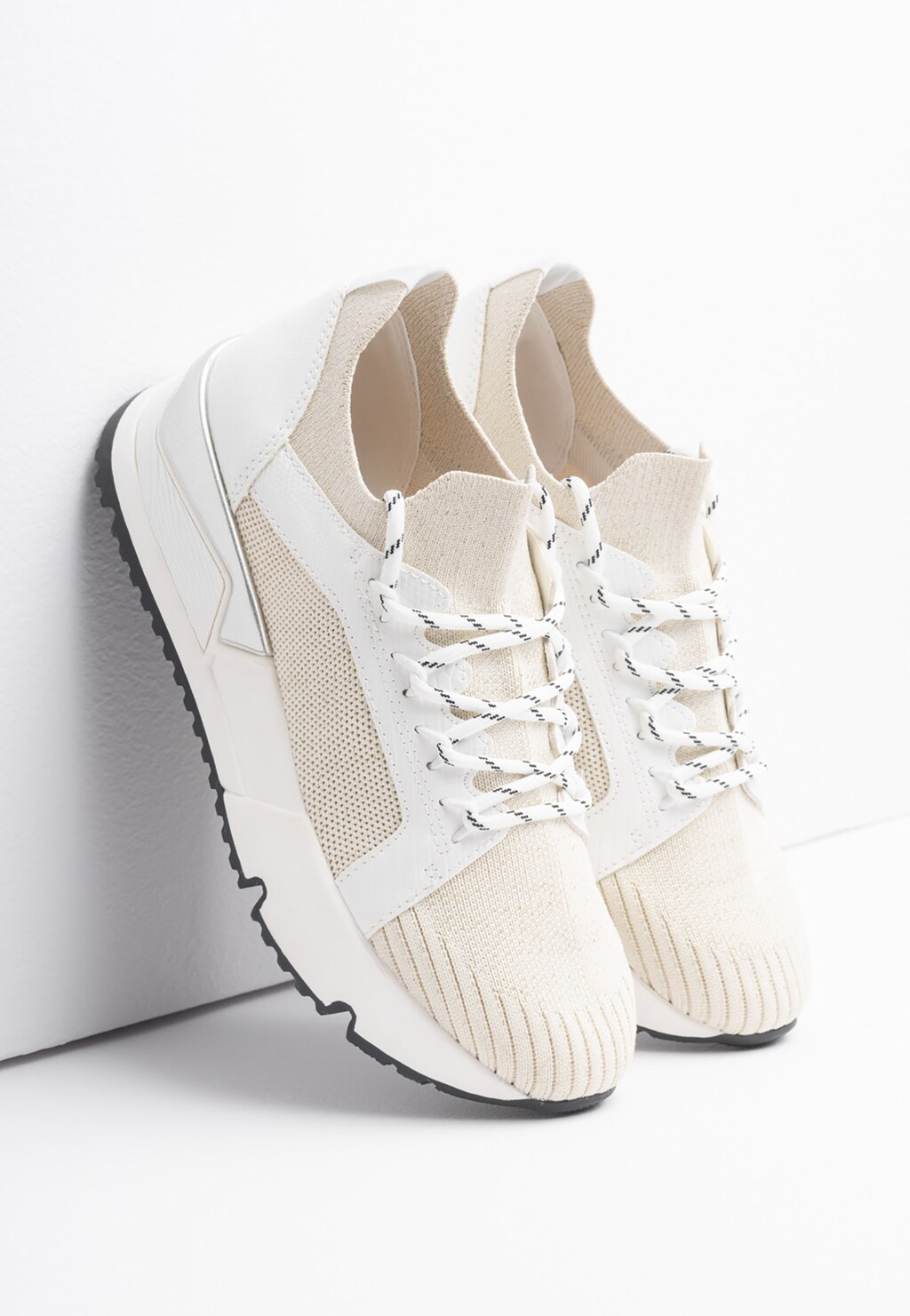 WJS beżowo-białe sneakersy damskie WJS64016-74 Widok 5