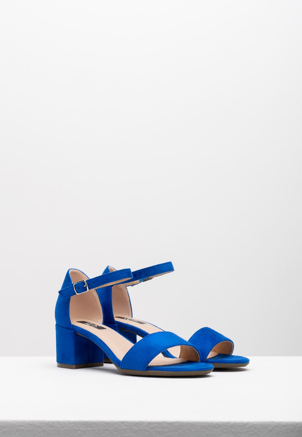 WJS niebieskie sandały damskie na niskim obcasie WJS74013-66 Widok 3
