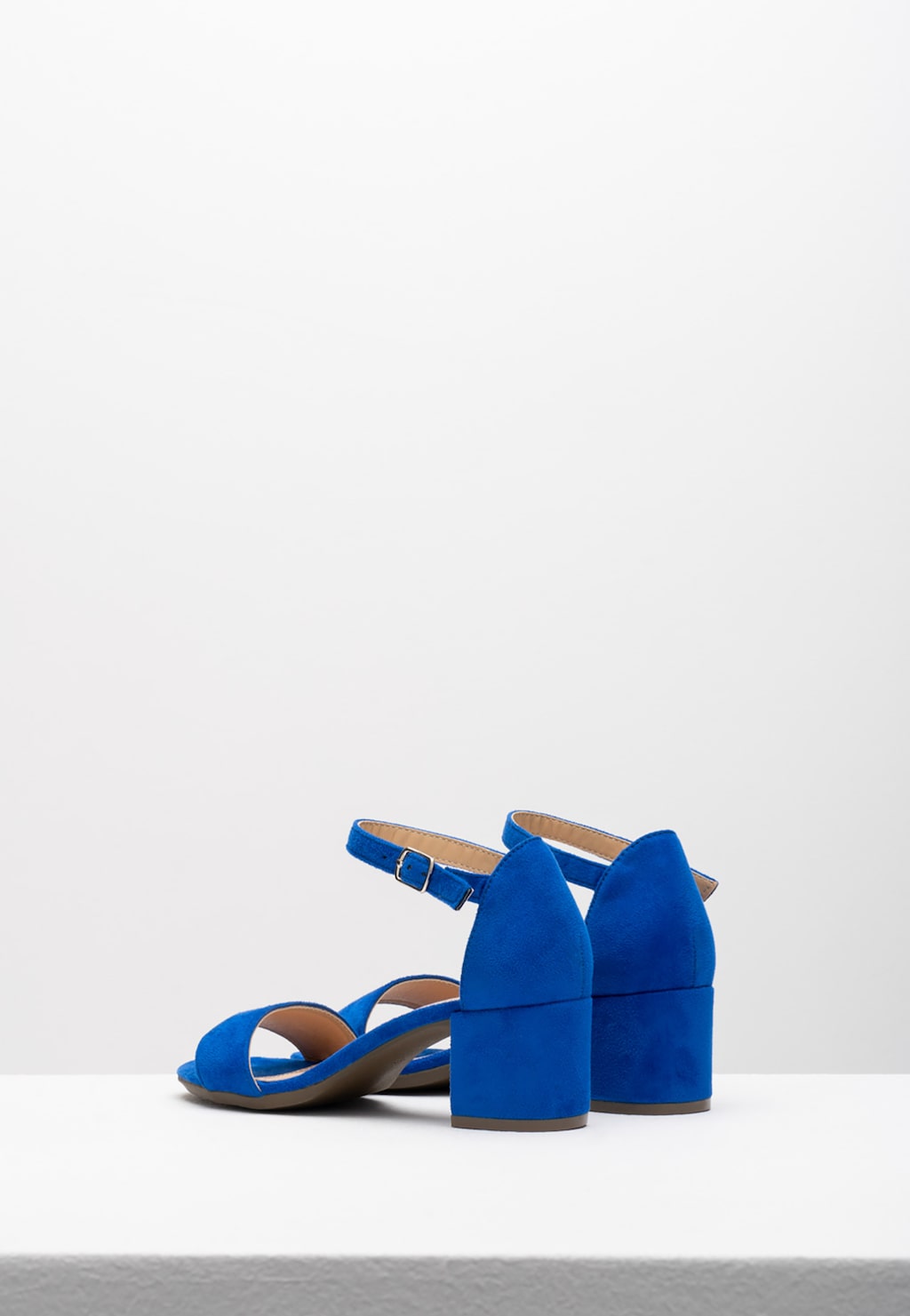 WJS niebieskie sandały damskie na niskim obcasie WJS74013-66 Widok 4