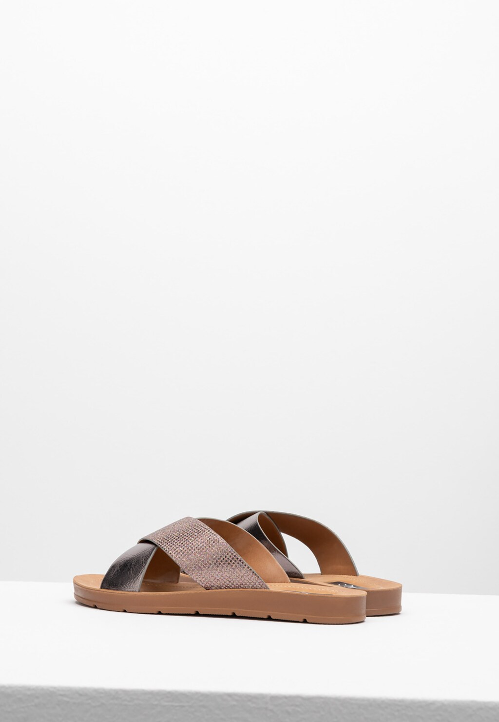 WJS złote klapki damskie na płaskiej podeszwie WJS71010-58 Widok 4