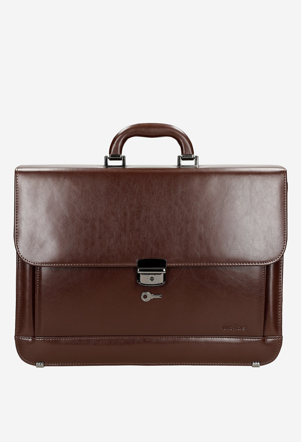 Klasická pánská aktovka se na klíč v tmavě hnědé barvě  90006-52 Widok 2