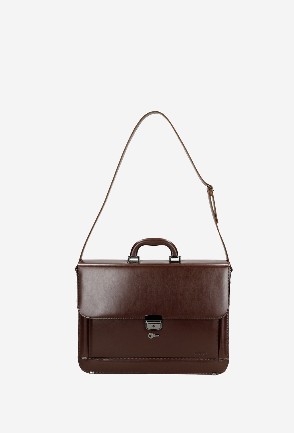 Klasická pánská aktovka se na klíč v tmavě hnědé barvě  90006-52 Widok 5