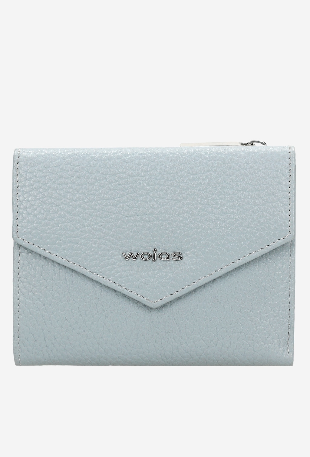 Niebieski skórzany portfel damski z metalowym logo 91017-56 Widok 1