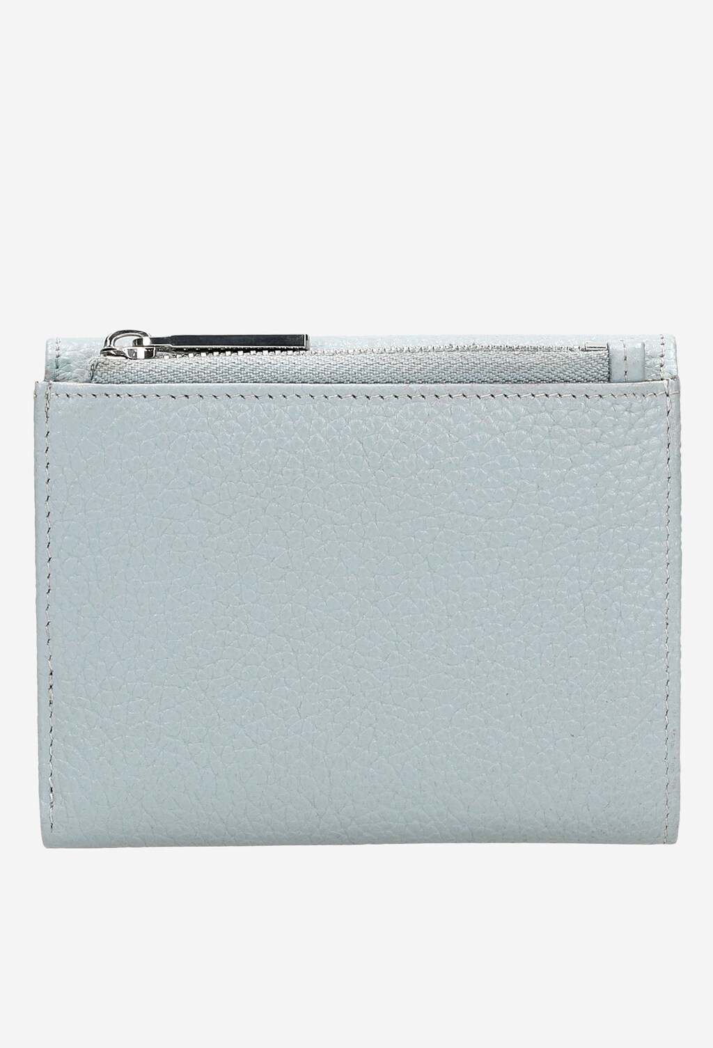Niebieski skórzany portfel damski z metalowym logo 91017-56 Widok 3