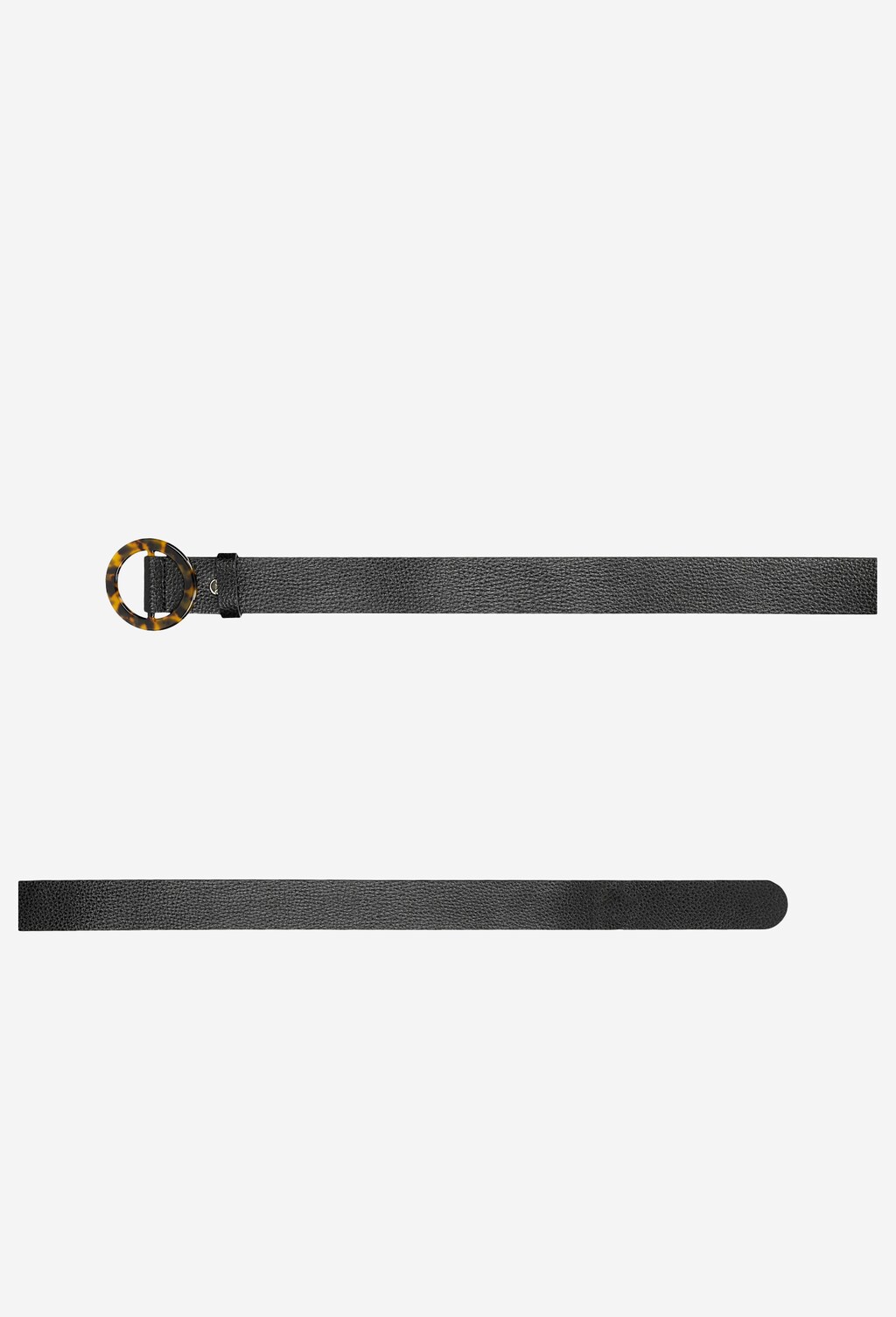 Czarny pasek damski z okrągłą klamrą 93043-51 Widok 3