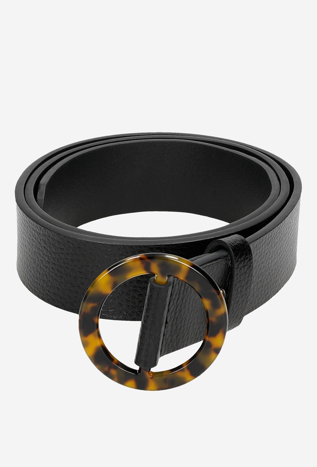 Czarny pasek damski z okrągłą klamrą 93043-51 Widok 5