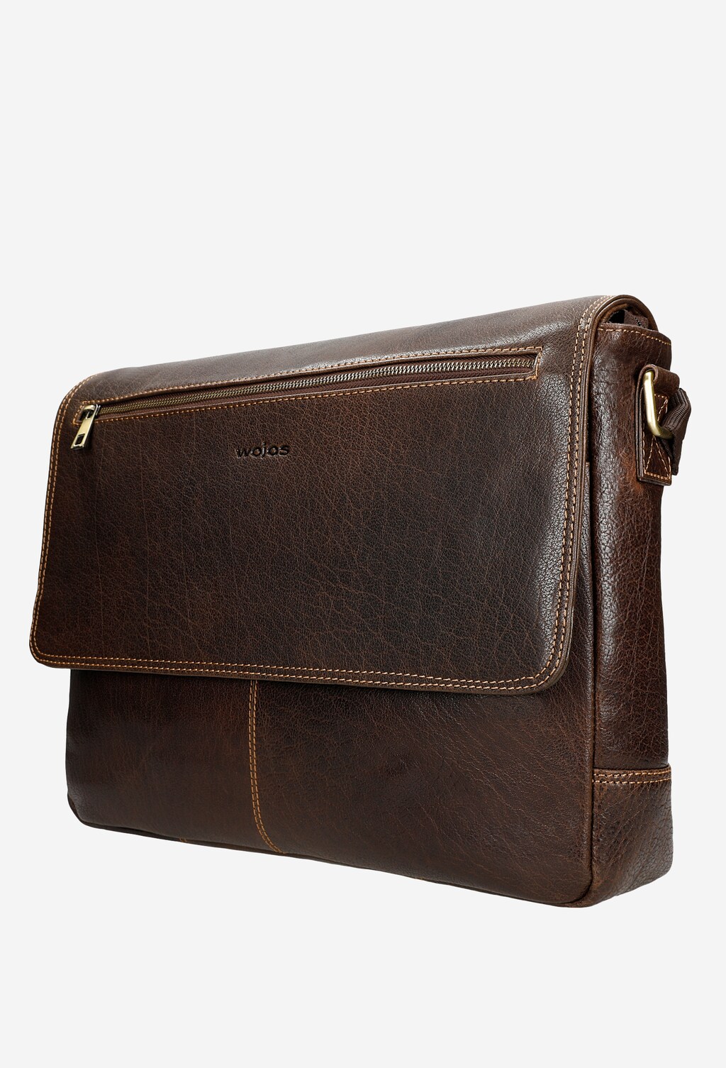 Luxusná hnedá pánska taška z lícovej kože 80140-52 Widok 3