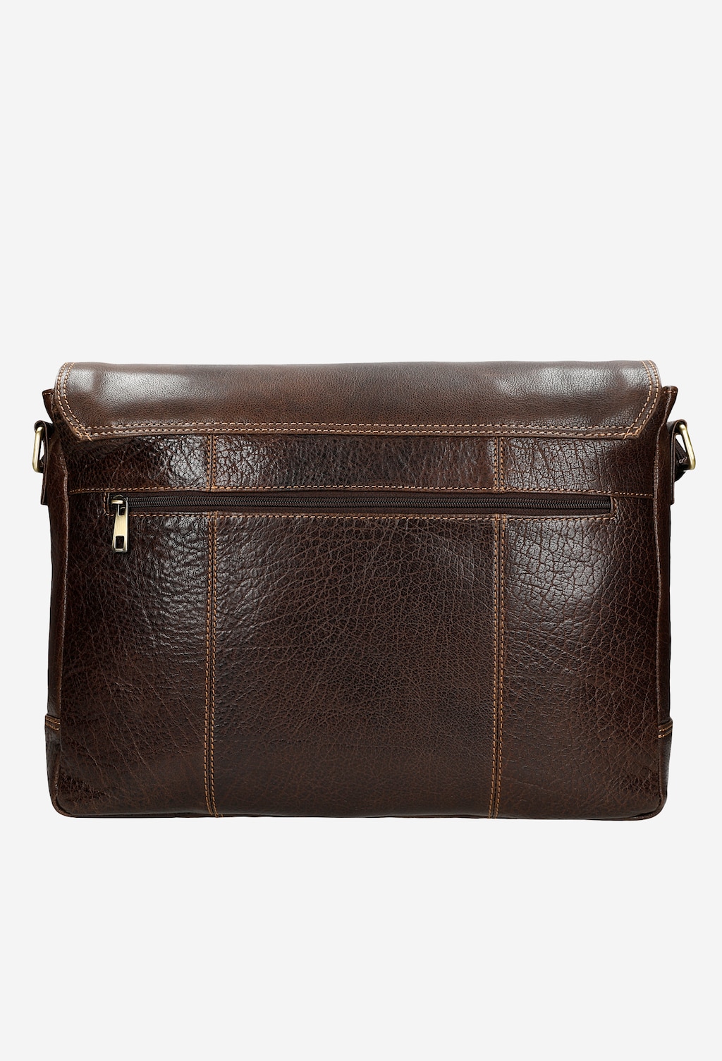 Luxusná hnedá pánska taška z lícovej kože 80140-52 Widok 4
