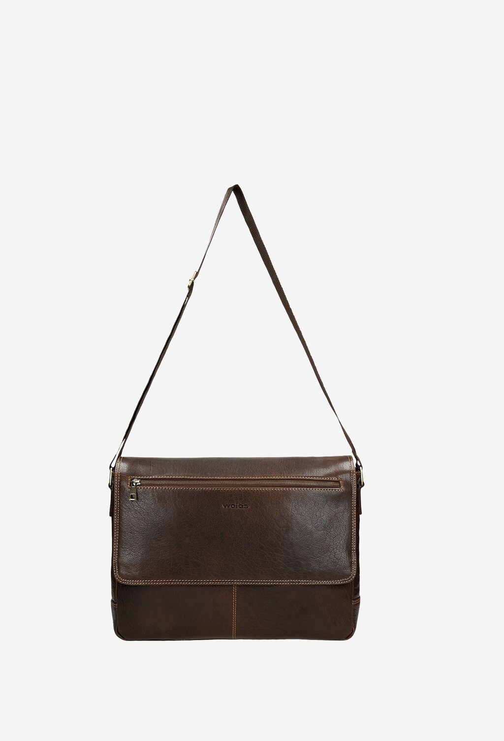 Luxusná hnedá pánska taška z lícovej kože 80140-52 Widok 5