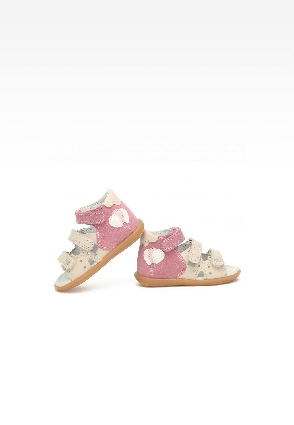 Sandały BARTEK 71158-0001, dla dziewcząt, beżowo-różowy Widok 6