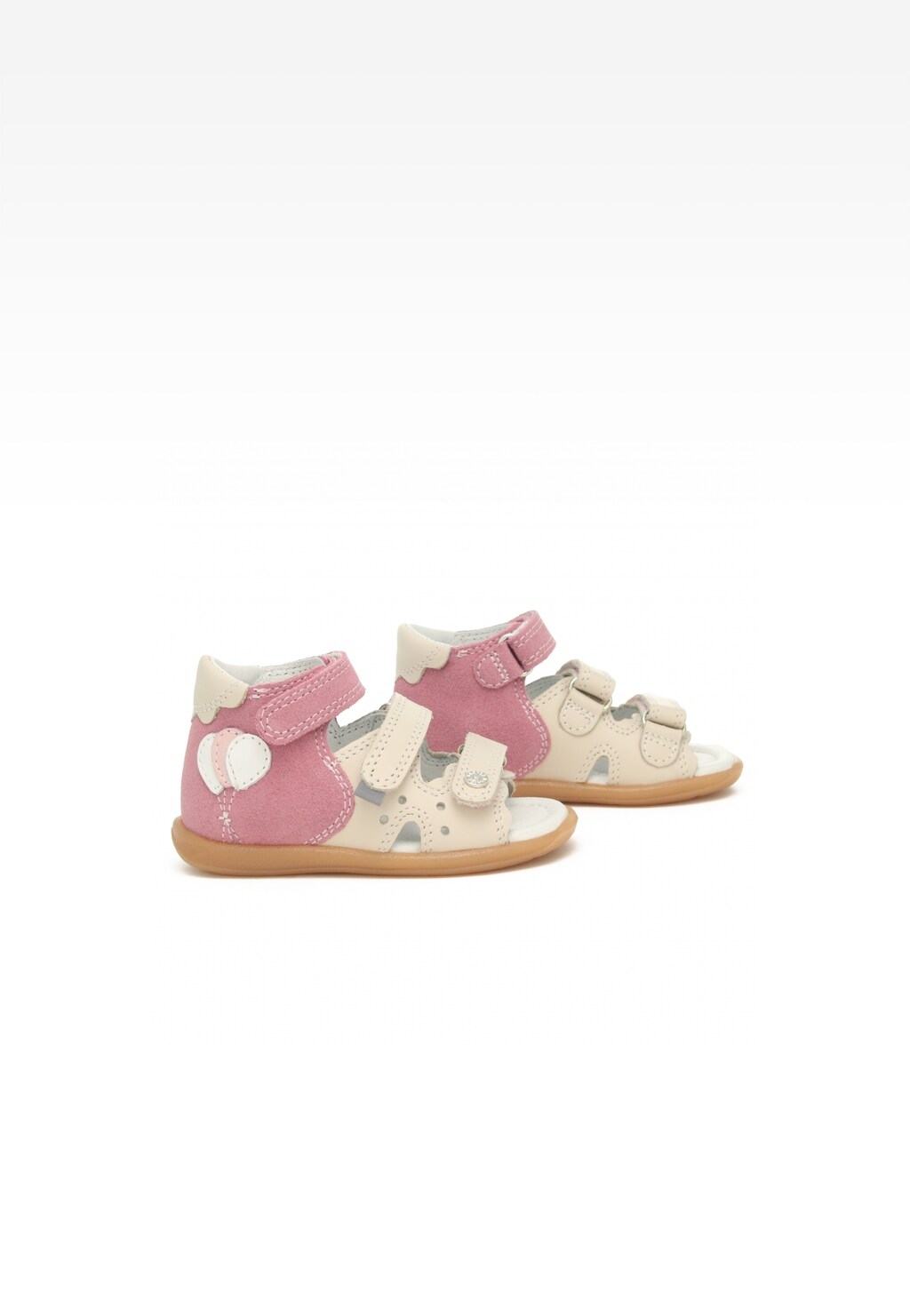 Sandały BARTEK 71158-0001, dla dziewcząt, beżowo-różowy Widok 7