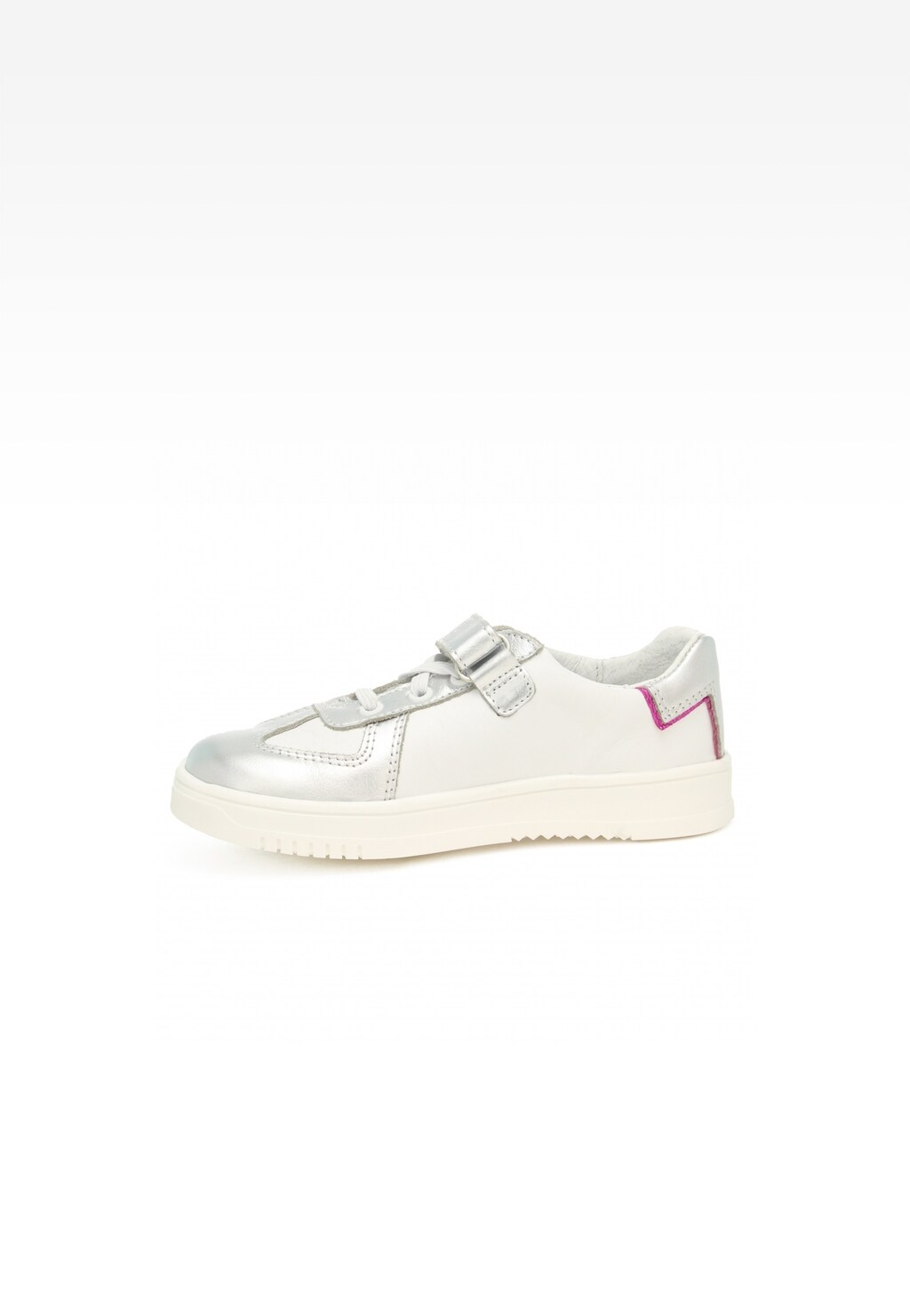Półbuty BARTEK 18326004, dla dziewcząt, biało-srebrny Widok 4