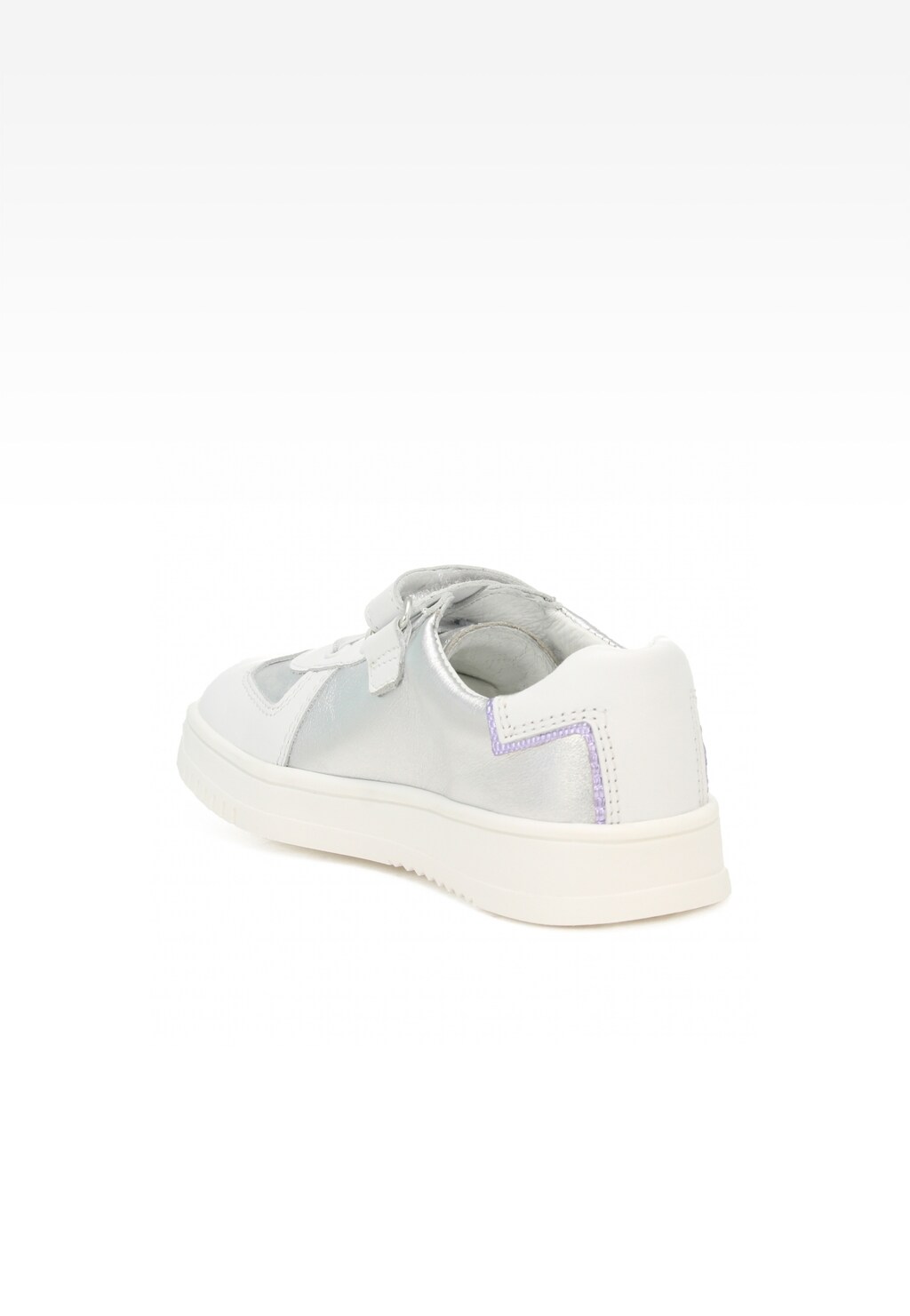 Półbuty BARTEK 18326009, dla dziewcząt, srebrno-biały Widok 5