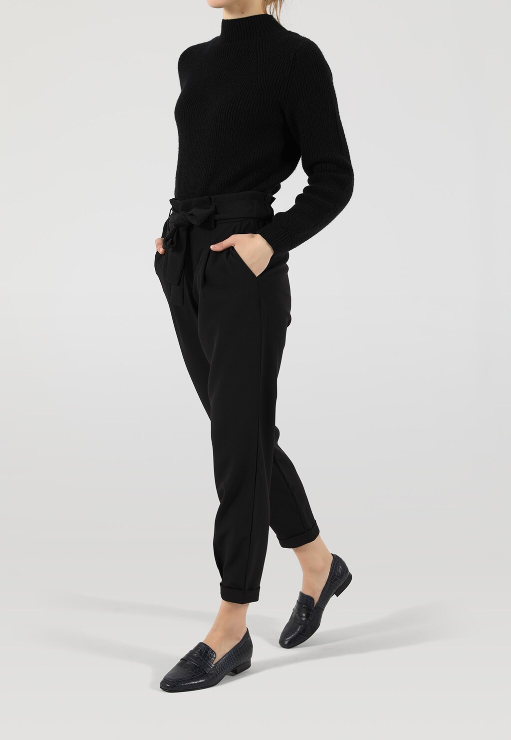 Granatowe eleganckie mokasyny damskie 46048-56 Widok 1