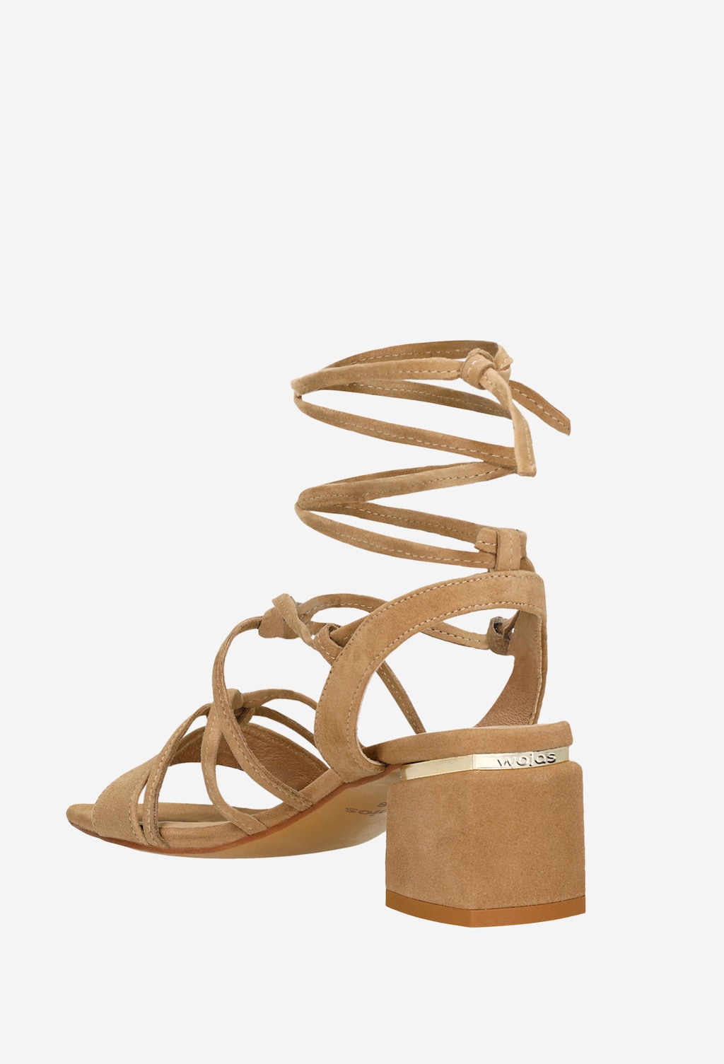 Béžové sandály dámské s efektním šněrováním 76077-64 Widok 4