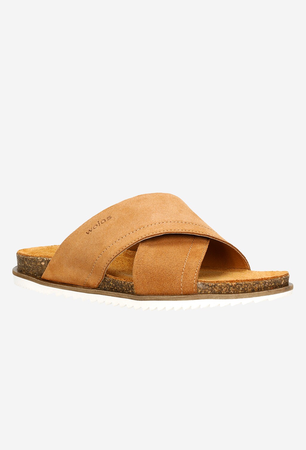 Brązowe klapki damskie na korku 74038-63 Widok 3