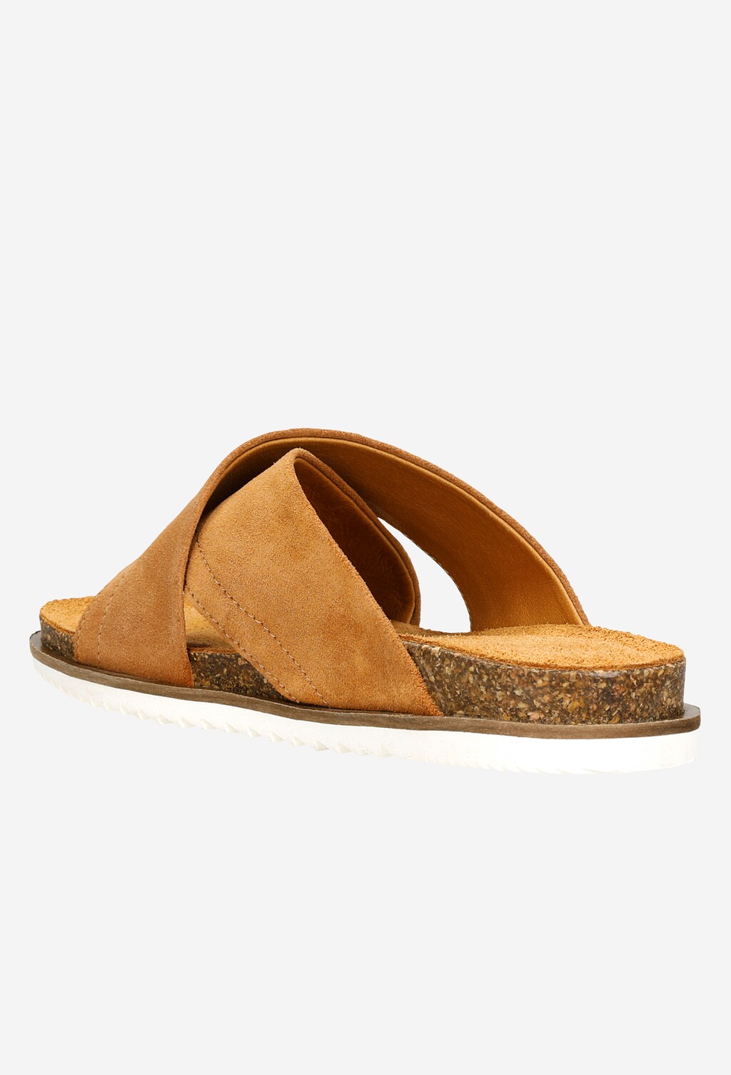 Brązowe klapki damskie na korku 74038-63 Widok 4