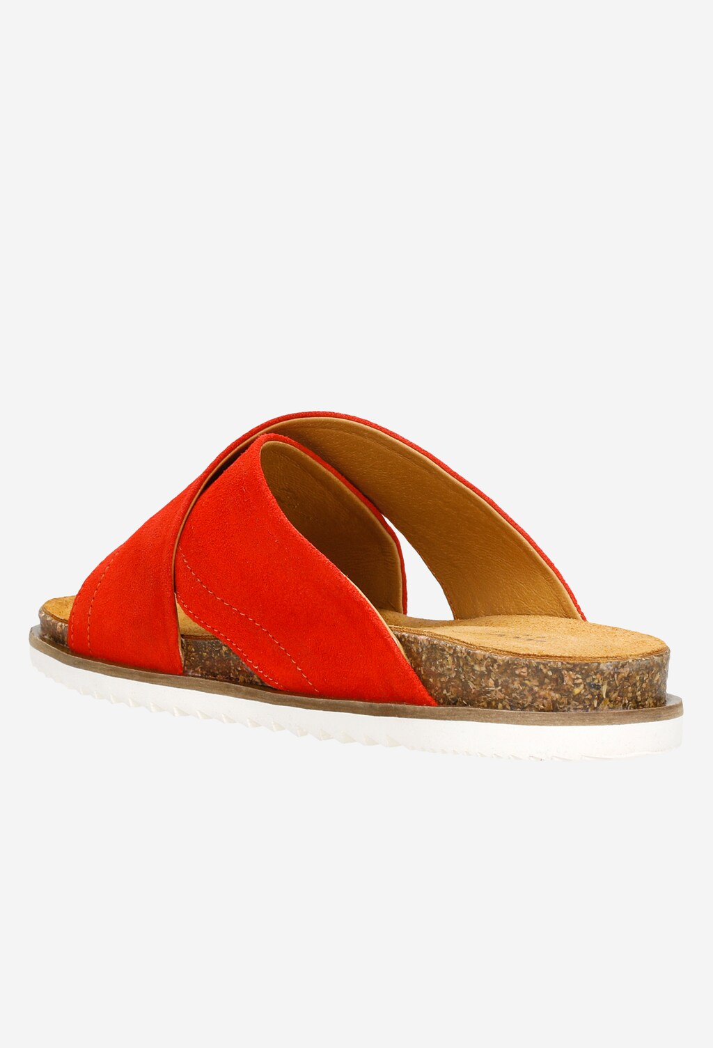 Decentní červené dámské nazouváky s vysokou podrážkou 74038-65 Widok 4