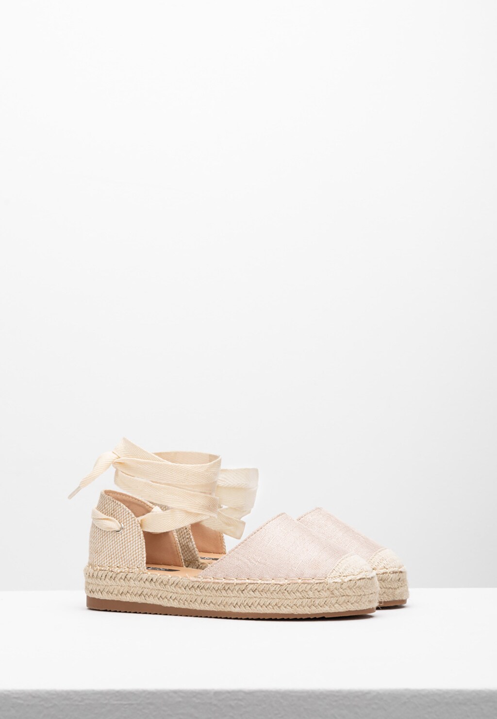 WJS beżowe sandały damskie z wysokim wiązaniem  WJS43001-14 Widok 2