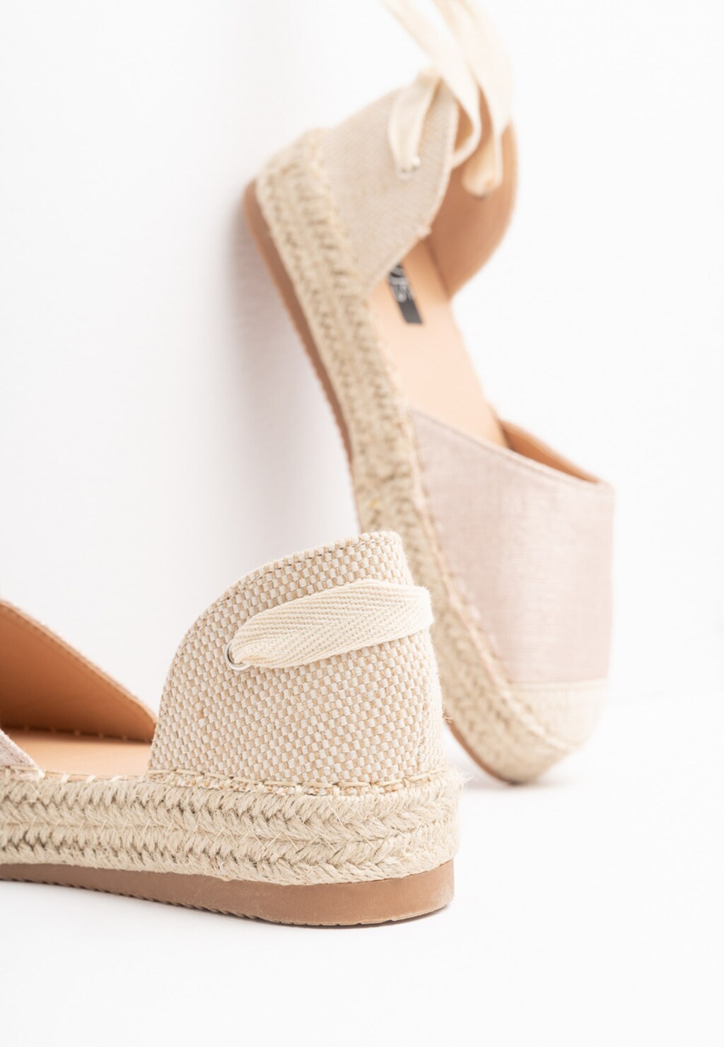 WJS beżowe sandały damskie z wysokim wiązaniem  WJS43001-14 Widok 4