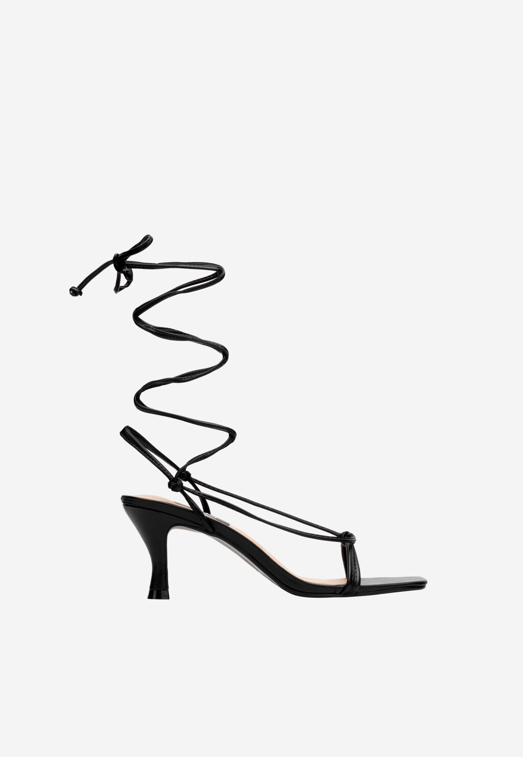 WJS czarne sandały damskie z cienkimi paskami WJS74027-51 Widok 1