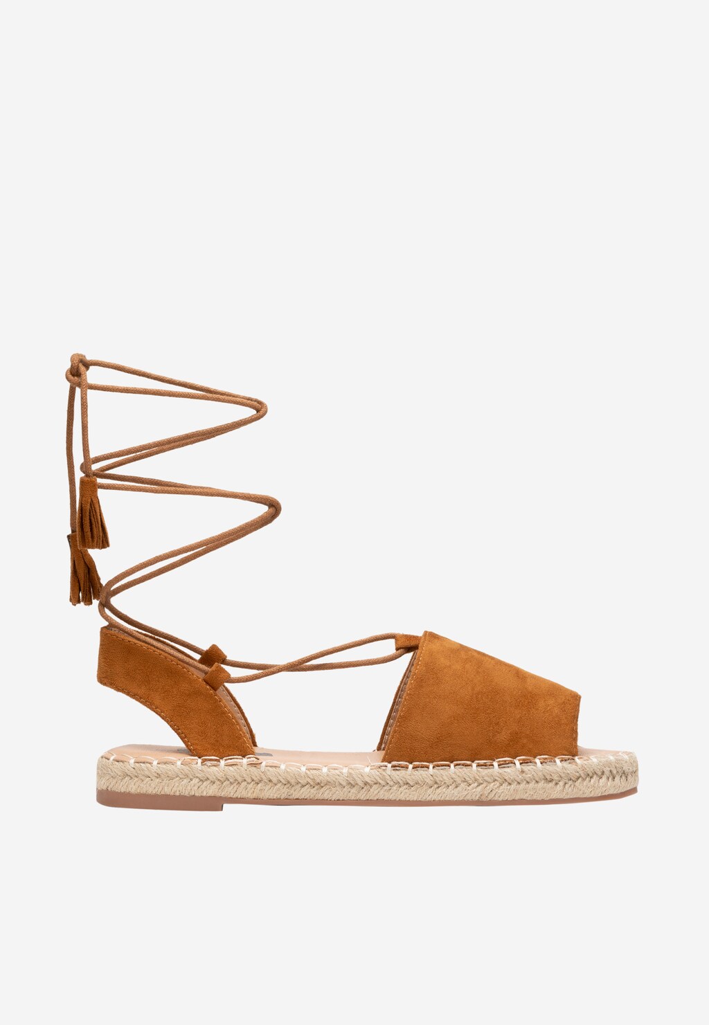 WJS brązowe sandały damskie z wysokim wiązaniem WJS43003-63 Widok 1