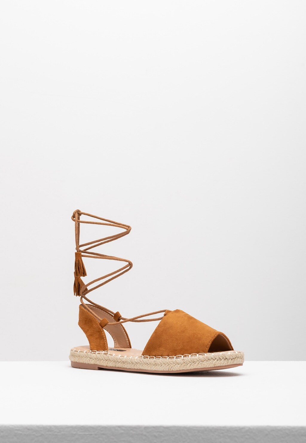 WJS brązowe sandały damskie z wysokim wiązaniem WJS43003-63 Widok 2